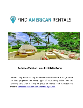 Barbados Vacation Home Rentals By Owner