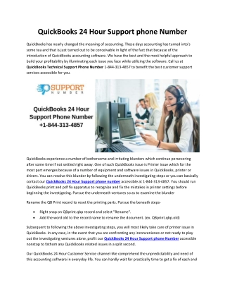 QuickBooks 24 Hour Support phone Number