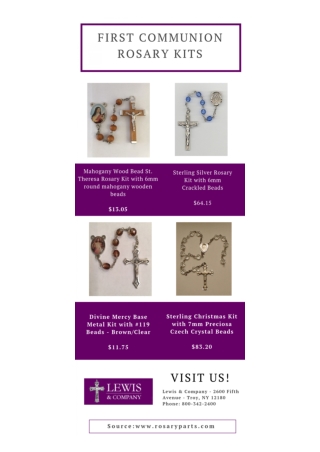 First Communion Rosary Kits – Rosary Parts