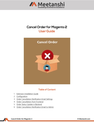 Magento 2 Cancel Order