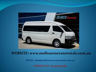 Get Cheap Van Rental In Melbourne – Race Rentals