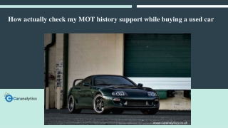 Why check my MOT history is crucial for used car buying?