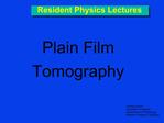 Resident Physics Lectures