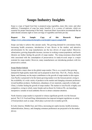 Soups Industry Insights