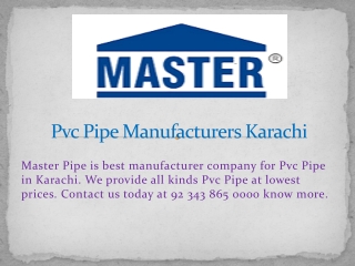 Pvc Pipe Manufacturers Karachi