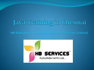 Java Training in Chennai