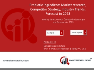 Probiotic Ingredients Market Size and Share 2023 Sales, Production, Consumption and Segmentation