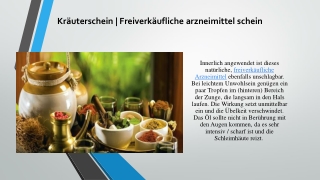 Kräuterschein | Freiverkäufliche arzneimittel schein