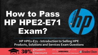 HP HPE Sales Certified HPE2-E71 Questions Answers Practice Exam