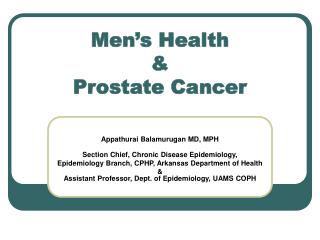 Men’s Health & Prostate Cancer