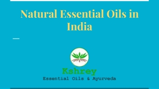 Natural Essential Oil Suppliers in India