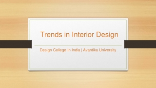 Latest Interior Design Trends - Avantika University