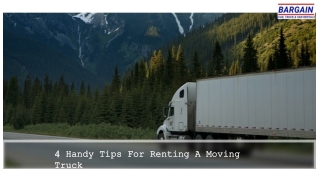 4 Handy Tips For Renting A Moving Truck