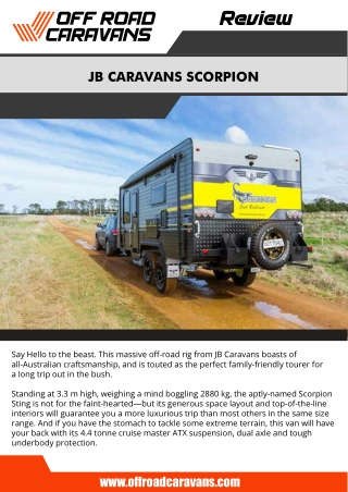 JB Caravans – Scorpion Review - Off Road Caravans