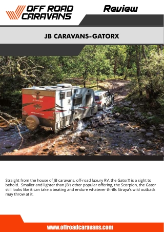 JB GatorX Review – Off Road Caravans