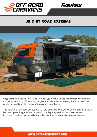JB Caravans – Dirt Road Extreme Review - Off Road Caravans