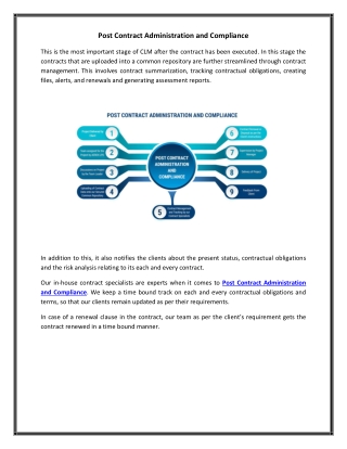 Post Contract Administration and Compliance solution