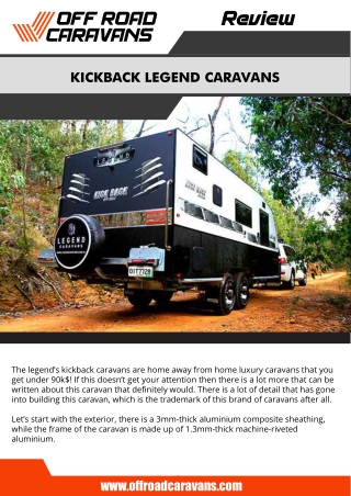 Legend Caravans Kickback Review – Off Road Caravans
