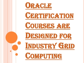 Advantages of Oracle Certification Courses in the IT Field