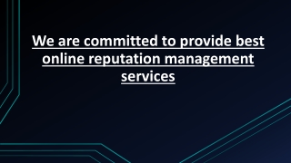 Online marketing agency - Online Prestige Management