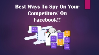 Ad Spy Tools For Facebook!!