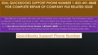 QuickBooks Support Phone Number 1-833-441-884