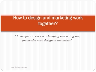 How to design and marketing work together?