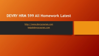 DEVRY HRM 599 All Homework Latest