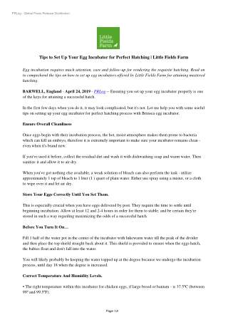 Tips to Set Up Your Egg Incubator for Perfect Hatching | Little Fields Farm