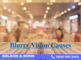 Blurry Vision Causes