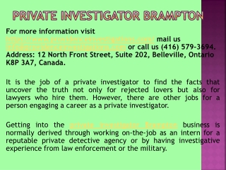 private investigator Brampton