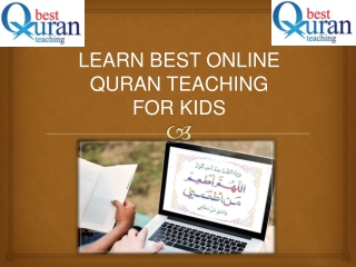 LEARN BEST ONLINE QURAN TEACHING FOR KIDS