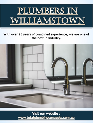 Plumbers in Williamstown