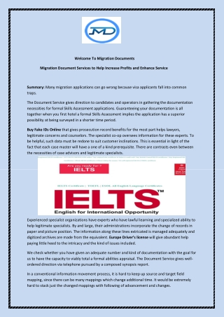 Migration documents