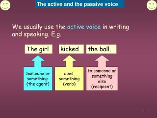 We usually use the active voice in writing and speaking. E.g.