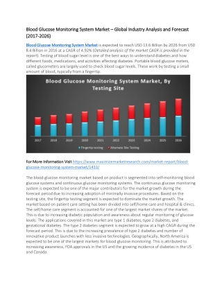 Blood Glucose Monitoring System Market