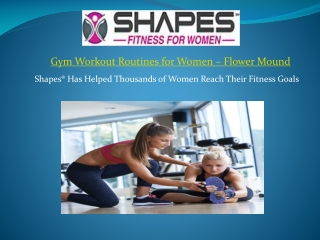 Gym Workout Routines for Women in Flower Mound