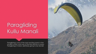 Paragliding Kullu | Paragliding Manali | Paragliding in Bhuntar