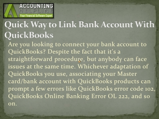 Easy Way to Connect Bank Account to QuickBooks Desktop