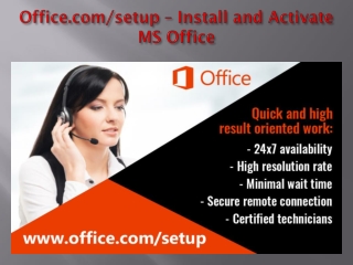 office.com/setup - Install and Activate MS office