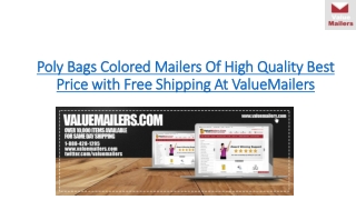 Poly Bags Colored Mailers of high quality best price at ValueMailers