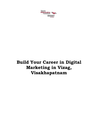 Build Your Career in Digital Marketing in Vizag, Visakhapatnam