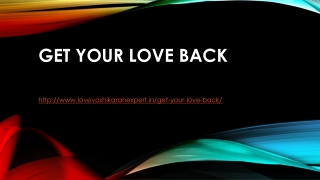 Get Your Love Back