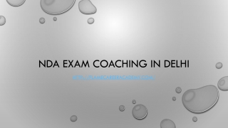 NDA Exam Coaching in Delhi