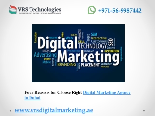 Four Reasons for How to Choose Right Digital Marketing Agency in Dubai.