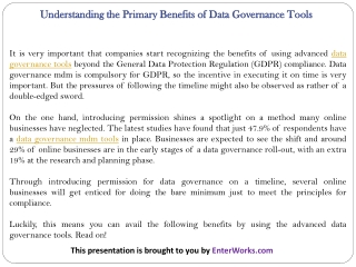 Understanding the Primary Benefits of Data Governance Tools