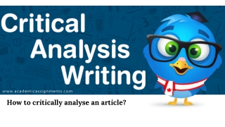 How to critically analyze an article