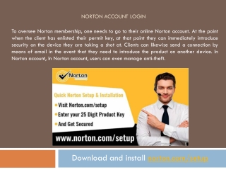 norton account login