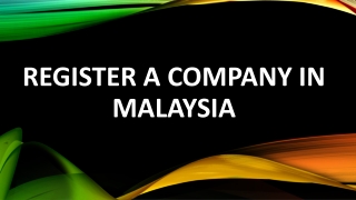 Register a company in Malaysia