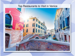 Best Restaurants in Venice